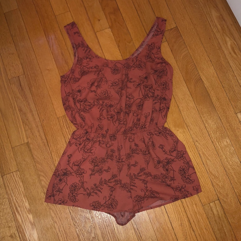 Forever 21 Orange/Red Romper